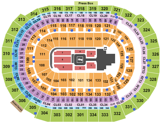 Amerant Bank Arena WWE Seating Chart